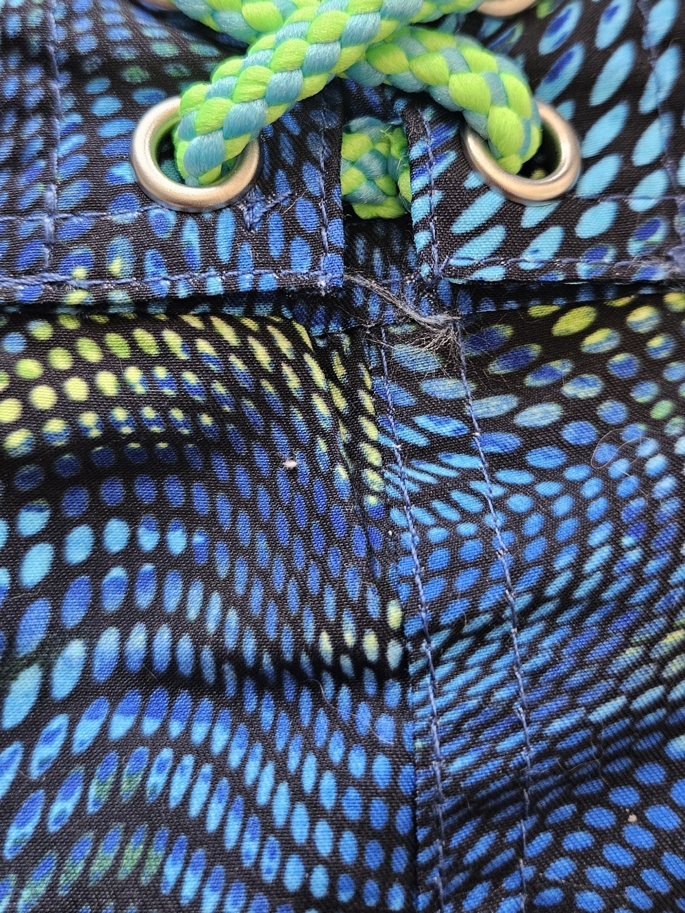 Body Glove Blue & Neon Green Wave Print Swim Trunks - Picture 5 of 6